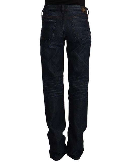 Ermanno Scervino Black Chic Dark Mid Waist Jeans