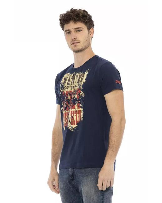 TRUSSARDI ACTION Blue Cotton Men T for men