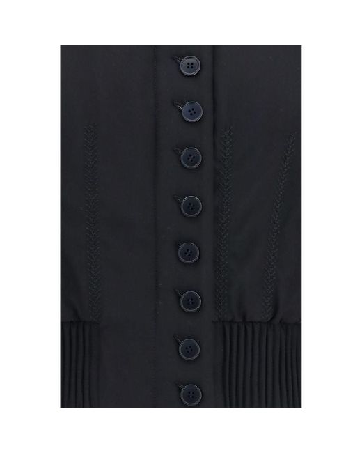 McQueen Blue Black Polyester Bomber
