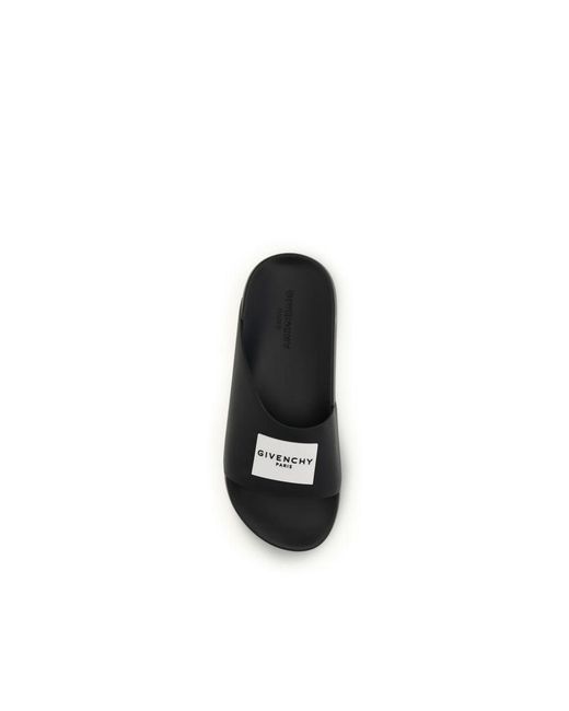 Givenchy Black Rubber Sandals