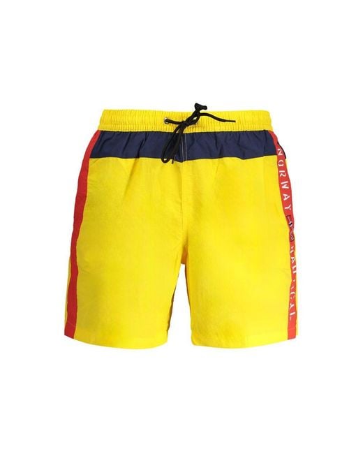 Norway 1963 Yellow Polyester Swimwear for men