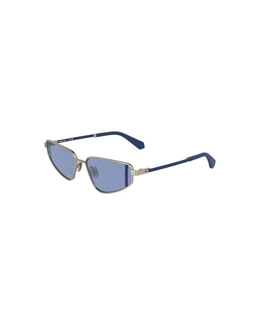 Calvin Klein Blue Argento Metal Sunglasses