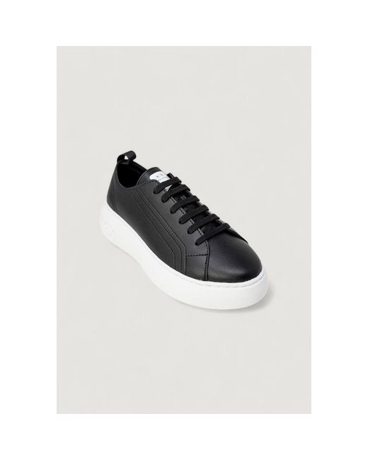 ARMANI EXCHANGE Blue Black Synthetic Leather Sneaker