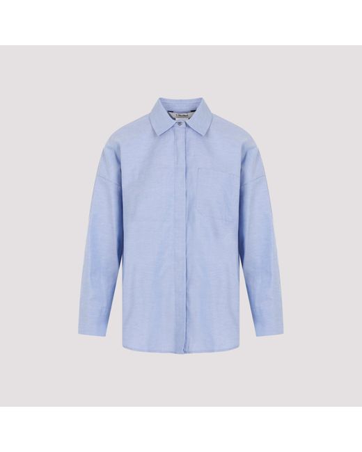 MAX MARA'S Blue White Lodola Cotton Shirt