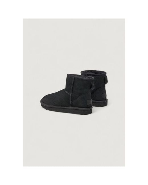 Ugg Blue Black Suede Leather Ankle Boots