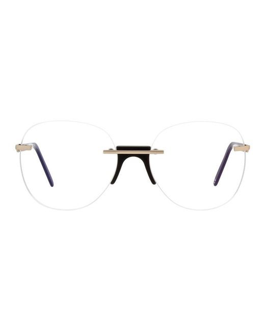 Andy Wolf Brown Black Metal Glasses (frames)