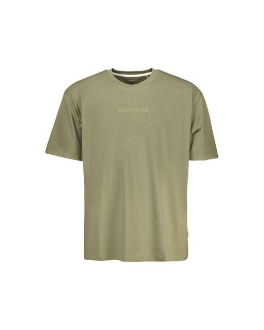 Guess Green Cotton Men T for men