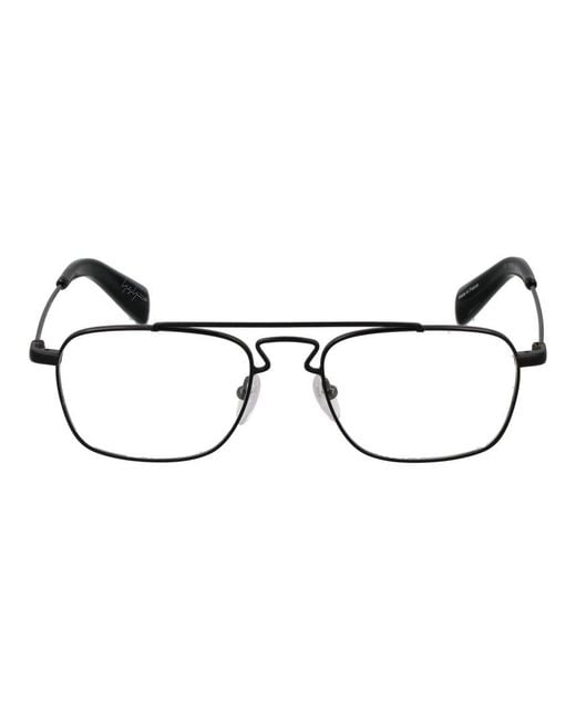 Yohji Yamamoto Black Metal Glasses (Frames) for men