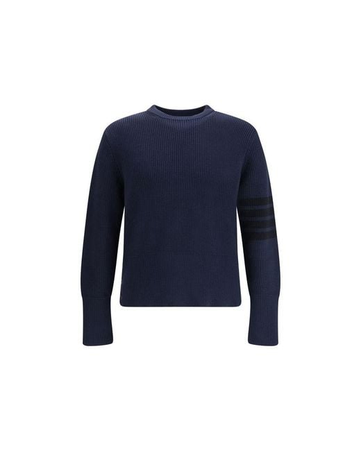 Thom Browne Blue Cotton Sweatshirt for men