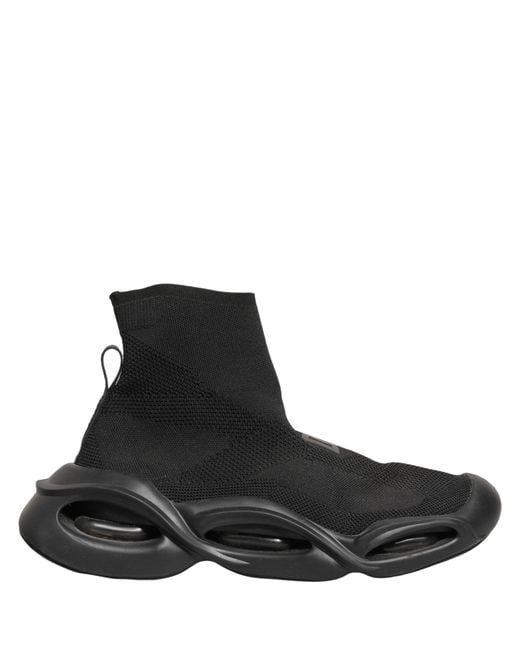 Dolce & Gabbana Black Slip On Wave Socks Men Sneakers Shoes for men