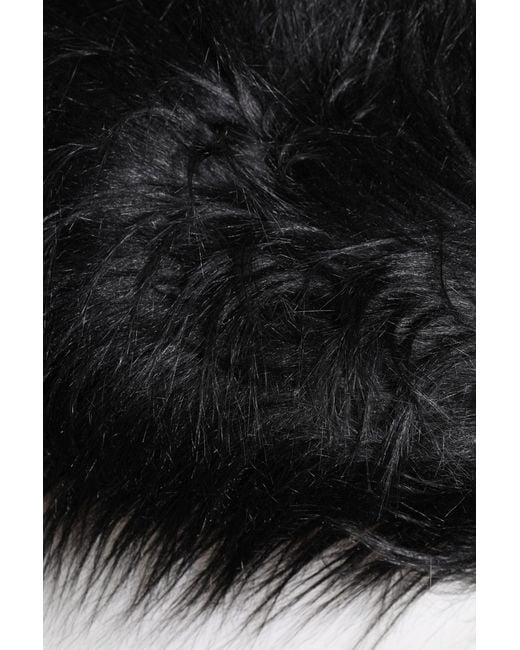 Dolce & Gabbana Black Acrylic Fur Bucket Hat