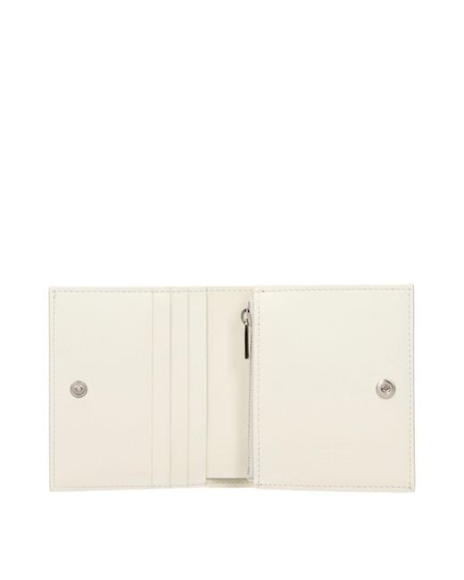 Jil Sander Natural White Leather Wallet