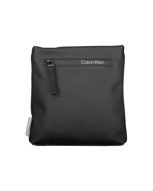 Calvin Klein Black Sleek Contrast Detail Shoulder Bag for men