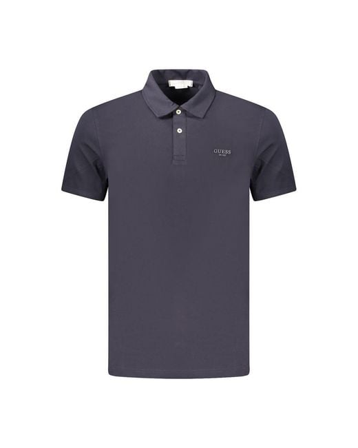 Guess Blue Cotton Mens Polo Shirt for men