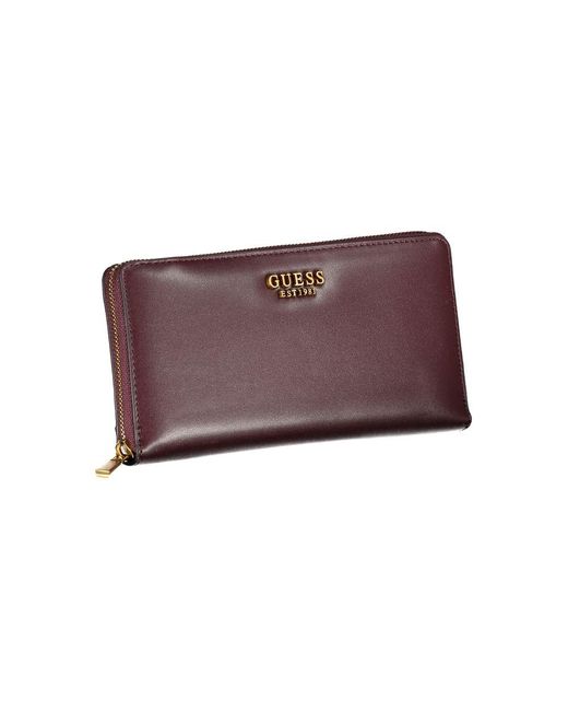 Guess Purple Elegant Triple Compartment Wallet