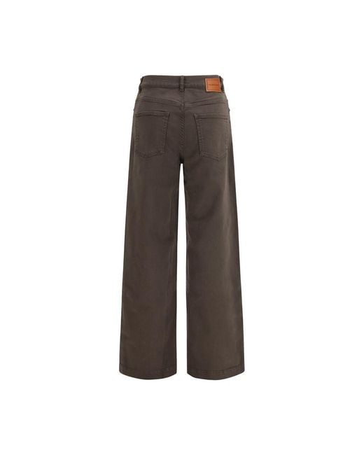 P.A.R.O.S.H. Brown Cotton Casual Pants