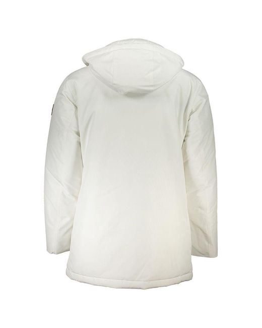 Boss White Bianco Poliammide Men's Jacket for men