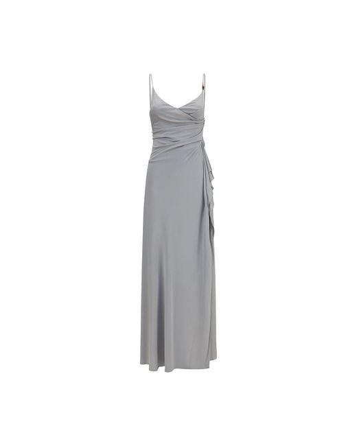 Versace Gray Viscose Casual Dress