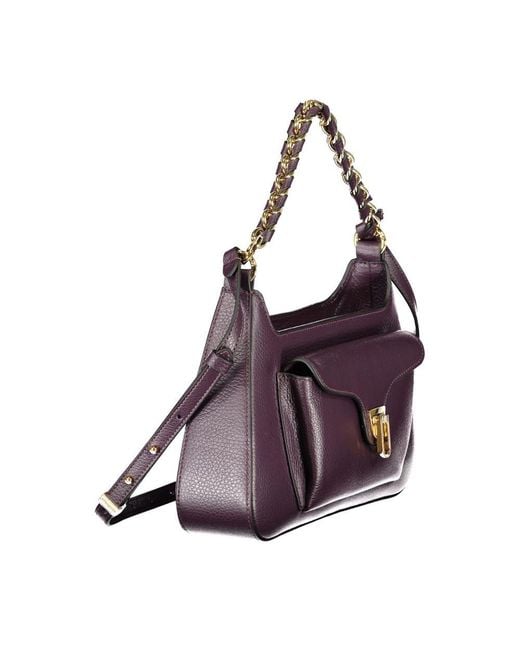 Coccinelle Purple Leather Handbag