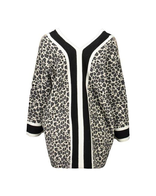 Blugirl Blumarine Black Beige Acrylic Sweater