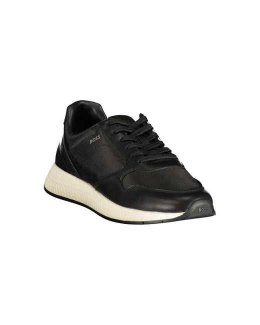 Boss Black Polyester Men's Sneaker for men