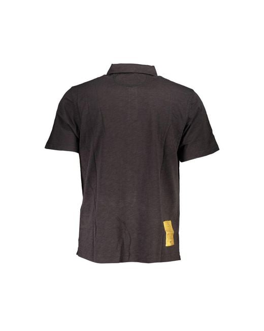 La Martina Black Cotton Polo Shirt for men