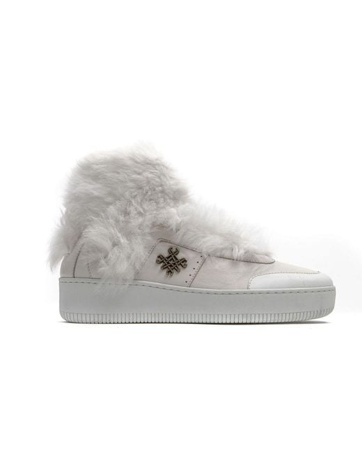 MR & MRS Gray White Leather 's Sneaker