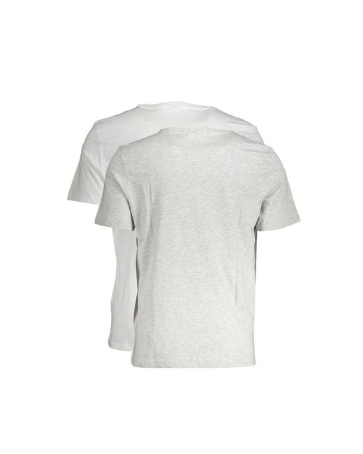 Fila White Grey Cotton Men's T for men