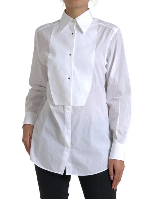 Dolce & Gabbana White Elegant Cotton Poplin Dress Shirt