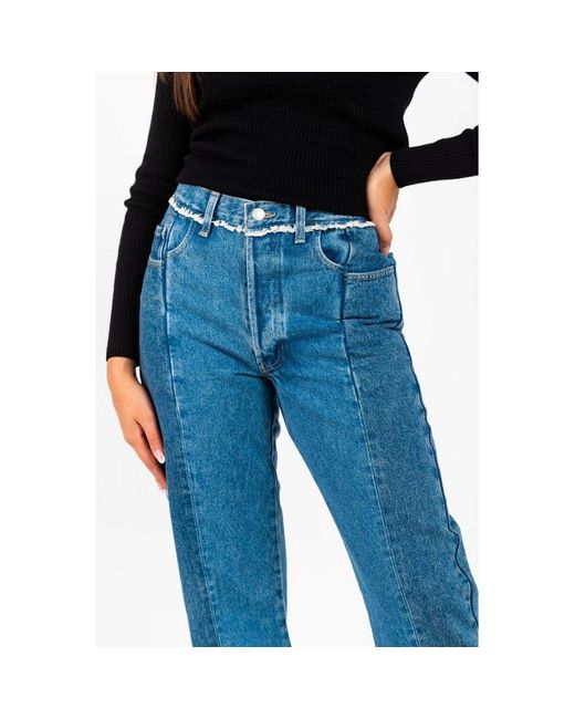 Gas Blue Cotton Straight