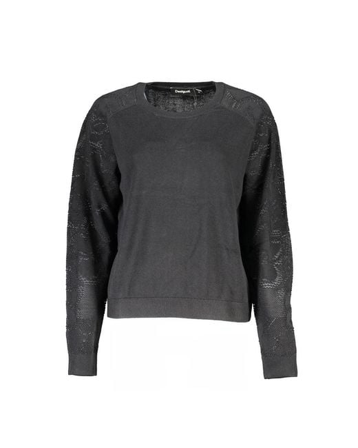 Desigual Gray Cotton Sweater