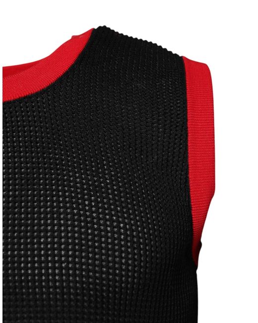 Dolce & Gabbana Black Cotton Slim Fit Round Neck T for men