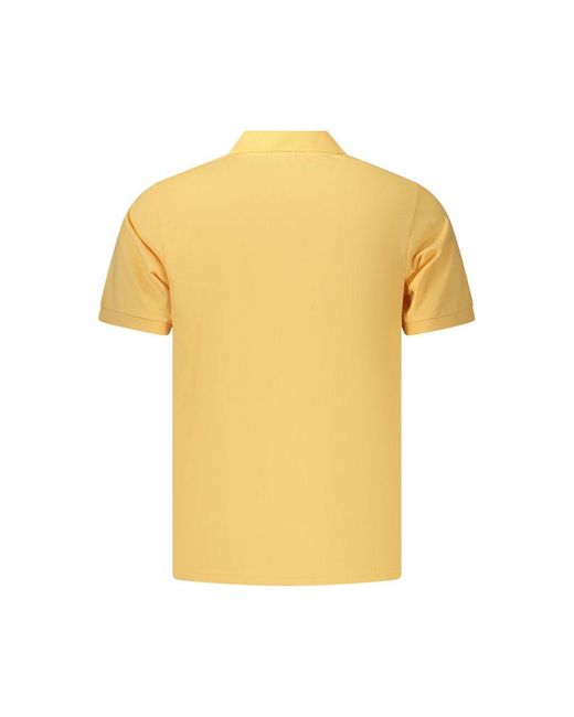 COVERI MOVING Yellow Orange Cotton Men's Polo Shirt for men