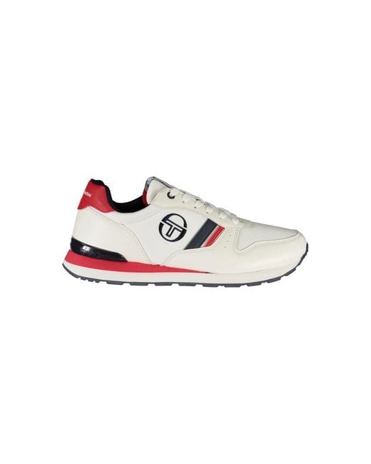 Sergio Tacchini White Vintage Inspired Sergio Sneakers With Embroidery for men
