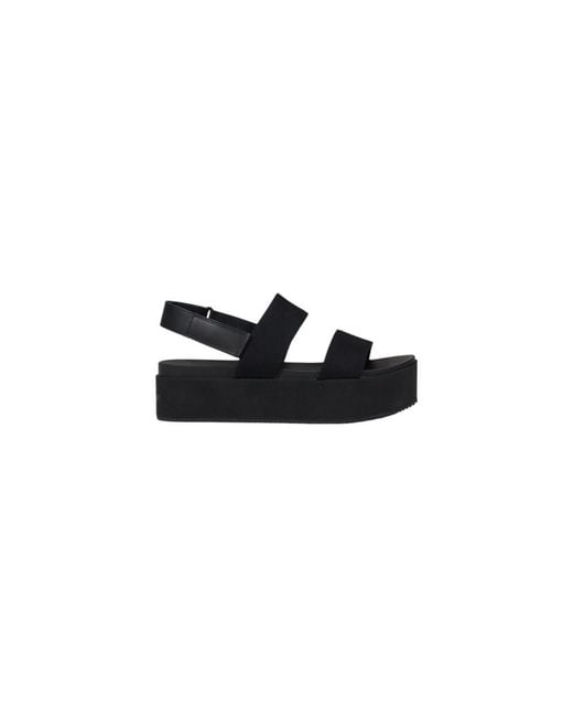 Calvin Klein Black Organic Cotton Platform Sandals for men