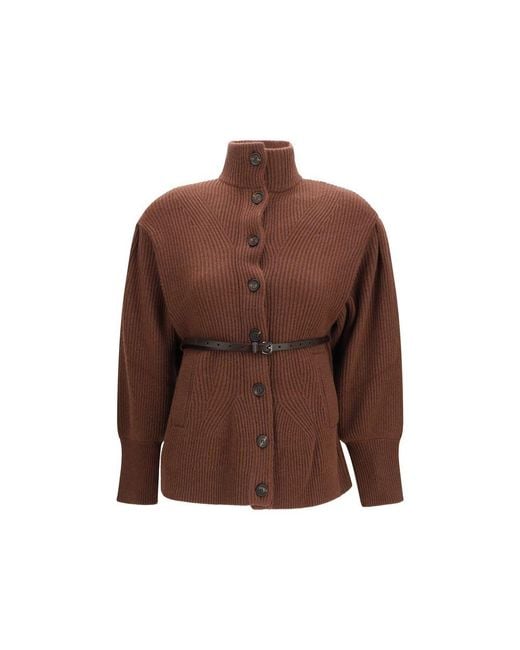 Brunello Cucinelli Brown Wool Oves Aries Cardigan