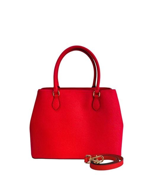 Twinset Red White Pu Handbag
