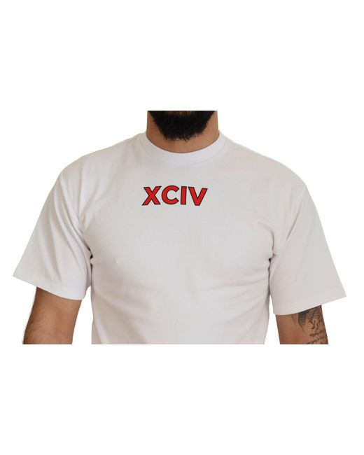 Gcds White Xciv Graphic Tee Short Sleeves for men