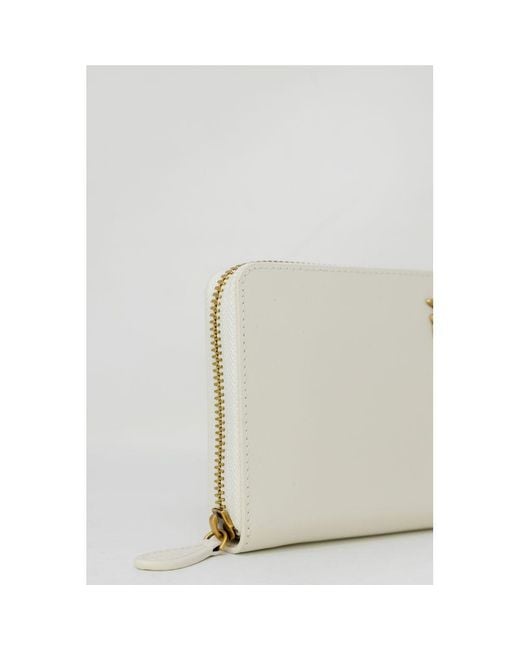 Pinko White Cream Leather Wallet