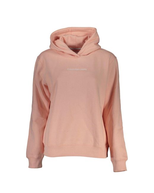 Calvin Klein Pink Chic Hooded Fleece Sweatshirt