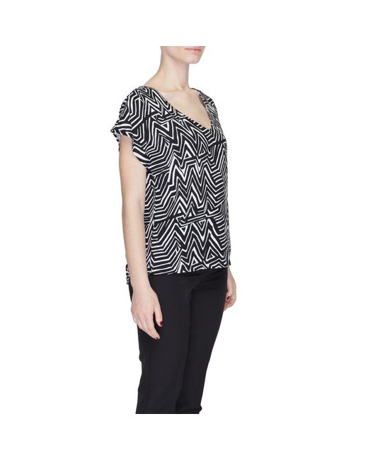 Jacqueline De Yong Black And White Viscose Tops & T