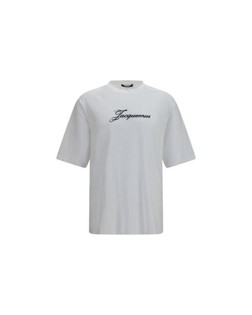 Jacquemus Gray White Cotton T for men