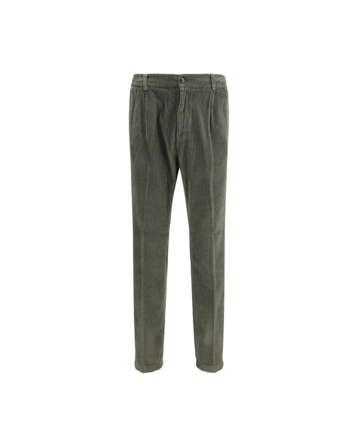 Cruna Green Corduroy Pants for men