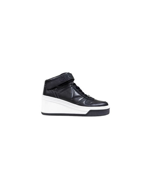 Guess Blue Black Polyethylene Platform Sneakers