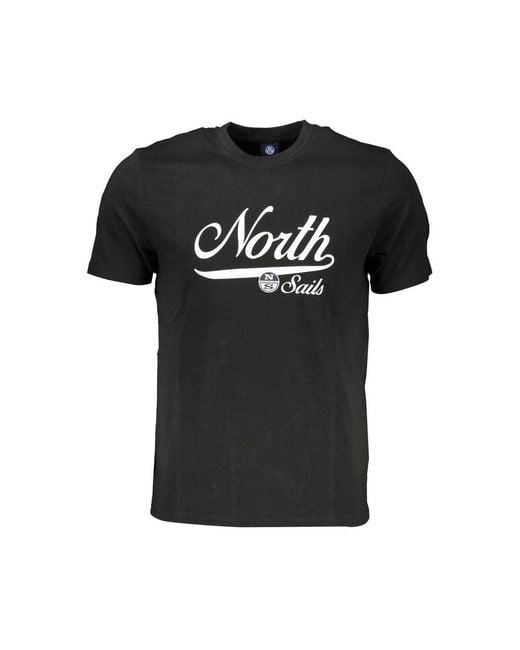 North Sails Black Cotton T-Shirt for men