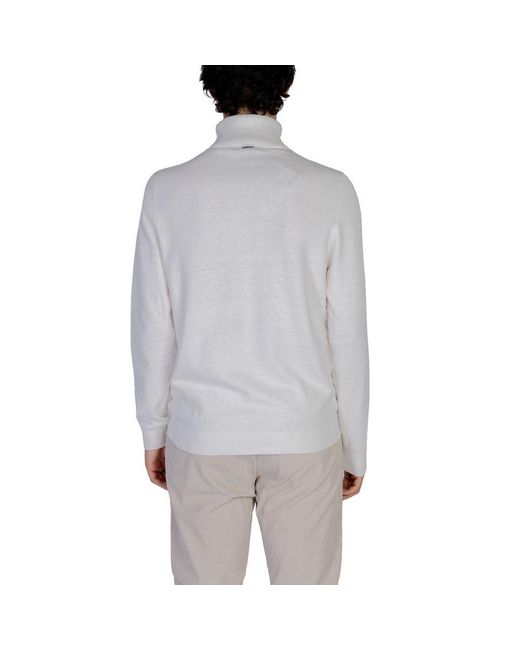Antony Morato Gray White Cotton Turtleneck for men