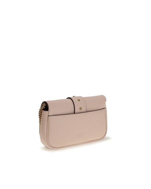 Pinko Gray Multicolor Calf Leather Bos Taurus Shoulder Bag