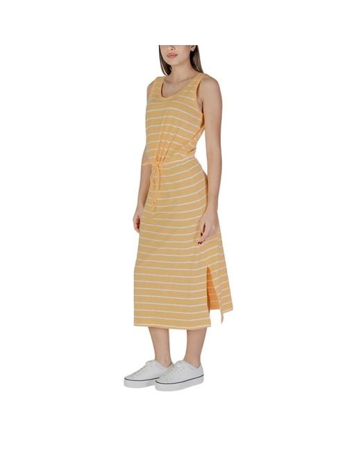 B.Young Natural Bicolor Cotton Long Dress