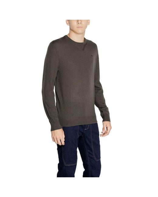 ARMANI EXCHANGE Gray Green Wool Sweatshirt for men