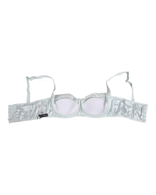 Dolce & Gabbana Metallic Silk Semi-Padded Balconette Underwear Elastane Clothing